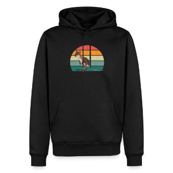 Kangaroos Kangaroo Bag Jumping Boxing Kangaroo - Men’s Premium Organic Hoodie - black - Front - Nico (187cm)