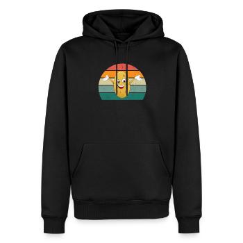 Pommes de terre Français frites Pommes de terre - Sweat à capuche Premium bio Homme - noir - Devant - Nico (187cm)
