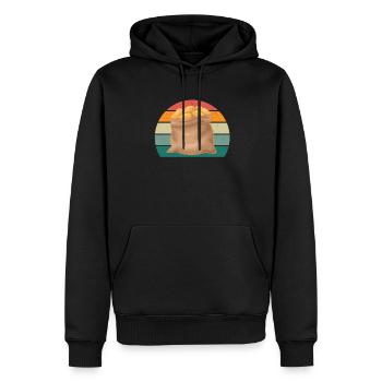 Pommes de terre Français frites Pommes de terre - Sweat à capuche Premium bio Homme - noir - Devant - Nico (187cm)