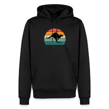Kängurus Kängurubeutel Springen Boxen känguru - Männer Premium Bio Hoodie - Schwarz - Vorne - Nico (187cm)
