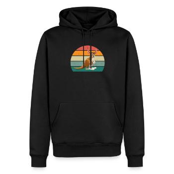 Kängurus Kängurubeutel Springen Boxen känguru - Männer Premium Bio Hoodie - Schwarz - Vorne - Nico (187cm)