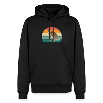 Kängurus Kängurubeutel Springen Boxen känguru - Männer Premium Bio Hoodie - Schwarz - Vorne - Nico (187cm)