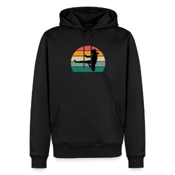 Kampfsportler Kampfsport Judo Aikido Karate Boxen - Männer Premium Bio Hoodie - Schwarz - Vorne - Nico (187cm)