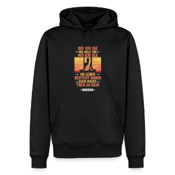 Buddhist Meditation Zen Buddha Buddhismus und Yoga - Männer Premium Bio Hoodie - Schwarz - Vorne - Nico (187cm)