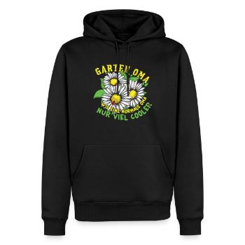 Garten Oma Wie Eine Normale Oma Nur Viel Cooler - Männer Premium Bio Hoodie - Schwarz - Vorne - Nico (187cm)