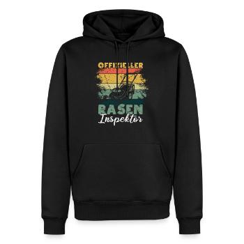 Offizieller Rasen Inspektor Lustiges Gärtner - Männer Premium Bio Hoodie - Schwarz - Vorne - Nico (187cm)