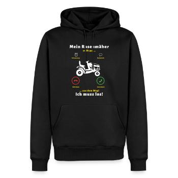 Mein Rasenmäher Ruft Lustiges Gärtner - Männer Premium Bio Hoodie - Schwarz - Vorne - Nico (187cm)