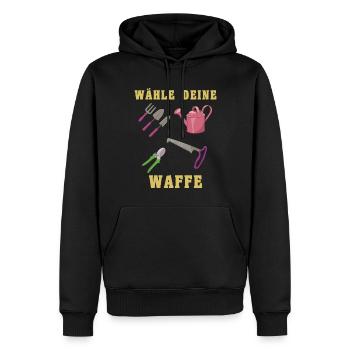 Wähle Deine Waffe Gartenwerkzeug Lustiges Gärtner - Männer Premium Bio Hoodie - Schwarz - Vorne - Nico (187cm)