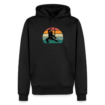 Kampfsportler Kampfsport Judo Aikido Karate Boxen - Männer Premium Bio Hoodie - Schwarz - Vorne - Nico (187cm)