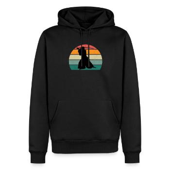 Kampfsportler Kampfsport Judo Aikido Karate Boxen - Männer Premium Bio Hoodie - Schwarz - Vorne - Nico (187cm)