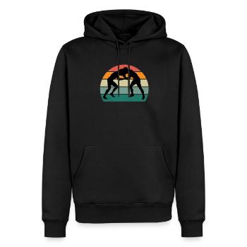 Kampfsportler Kampfsport Judo Aikido Karate Boxen - Männer Premium Bio Hoodie - Schwarz - Vorne - Nico (187cm)