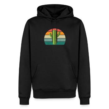 Cacti Spine Desert Desert Plant Aloe Cactus - Men’s Premium Organic Hoodie - black - Front - Nico (187cm)