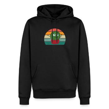 Cacti Spine Desert Desert Plant Aloe Cactus - Men’s Premium Organic Hoodie - black - Front - Nico (187cm)