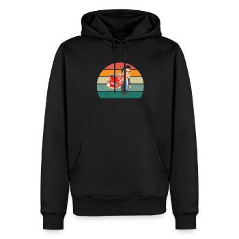 Boisson de machine à café Café café en grains de café - Sweat à capuche Premium bio Homme - noir - Devant - Nico (187cm)