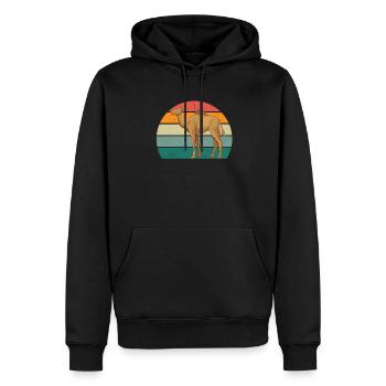 Camels Camel Desert Arabia Dromedary Camel - Men’s Premium Organic Hoodie - black - Front - Nico (187cm)