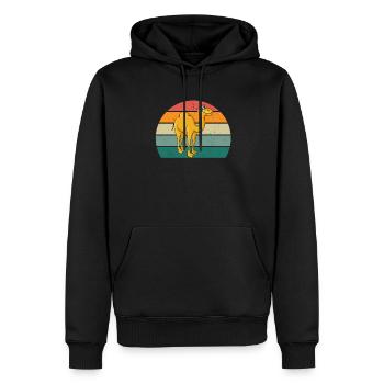 Camels Camel Desert Arabia Dromedary Camel - Men’s Premium Organic Hoodie - black - Front - Nico (187cm)