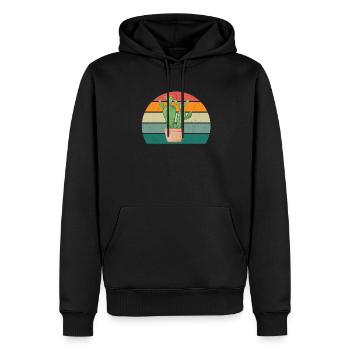 Cacti Spine Desert Desert Plant Aloe Cactus - Men’s Premium Organic Hoodie - black - Front - Nico (187cm)