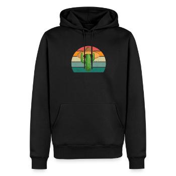 Cacti Spine Desert Desert Plant Aloe Cactus - Men’s Premium Organic Hoodie - black - Front - Nico (187cm)