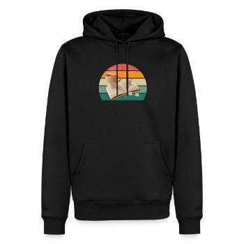 Kaffeemaschine trinken Cafe Kaffeebohne Kaffee - Männer Premium Bio Hoodie - Schwarz - Vorne - Nico (187cm)