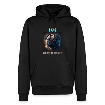 Hunde Spruch Mops Design für Hundeliebhaber - Männer Premium Bio Hoodie - Schwarz - Vorne - Nico (187cm)