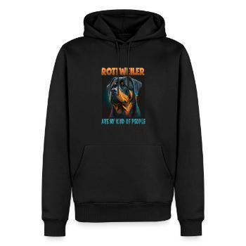 Hunde Spruch Rottweiler Design für Hundeliebhaber - Männer Premium Bio Hoodie - Schwarz - Vorne - Nico (187cm)