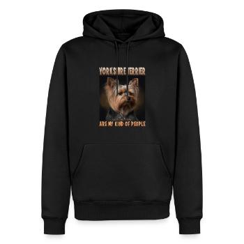 Dog Saying Yorkshire Terrier Design pour - Sweat à capuche Premium bio Homme - noir - Devant - Nico (187cm)
