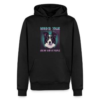Hunde Spruch Border Collie Design - Männer Premium Bio Hoodie - Schwarz - Vorne - Nico (187cm)