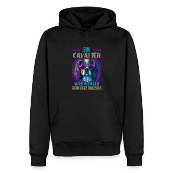 Hunde Spruch Cavalier Spaniel für Hundeliebhaber - Männer Premium Bio Hoodie - Schwarz - Vorne - Nico (187cm)