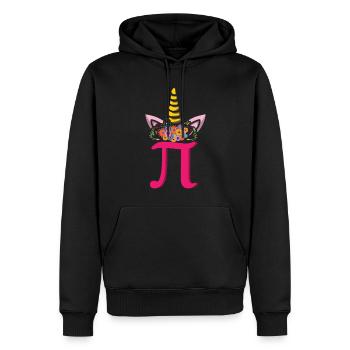 Einhorn März Mathe Urlaub Mathematik Funny Pi - Männer Premium Bio Hoodie - Schwarz - Vorne - Nico (187cm)