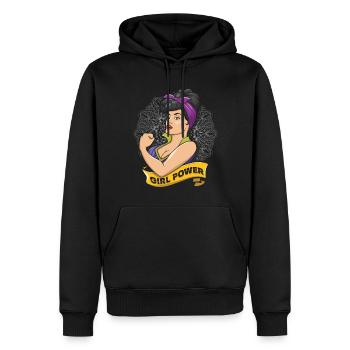 Power International Womens Day Mädchen Feministin - Männer Premium Bio Hoodie - Schwarz - Vorne - Nico (187cm)