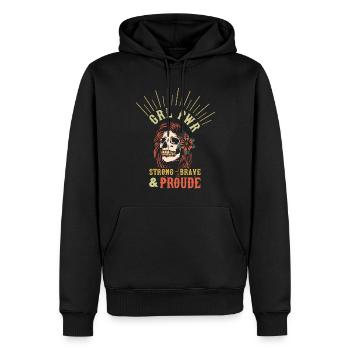 Power Internationaler Frauentag Mädchen Skelett - Männer Premium Bio Hoodie - Schwarz - Vorne - Nico (187cm)