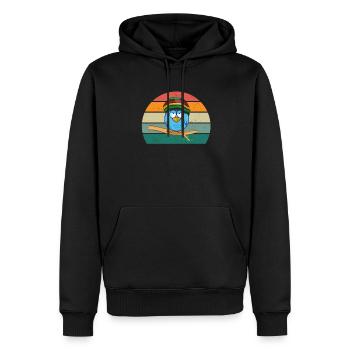 Lebensfreud Jamaikaner Jamaikanerin Sprint Jamaika - Männer Premium Bio Hoodie - Schwarz - Vorne - Nico (187cm)
