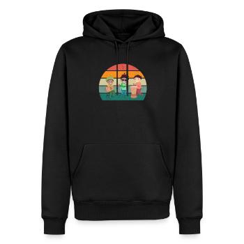 Cheer Jamaïcain Jamaïcain Sprint Jamaïque Jamaïque - Sweat à capuche Premium bio Homme - noir - Devant - Nico (187cm)