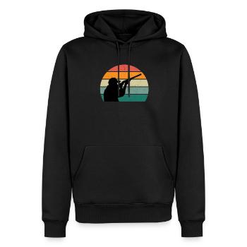 Hunting Hunter Hunting Horn Game Game Forest Forester - Men’s Premium Organic Hoodie - black - Front - Nico (187cm)