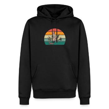 Chasse Chasseur Chasse Corn Gibier forestier forestier - Sweat à capuche Premium bio Homme - noir - Devant - Nico (187cm)