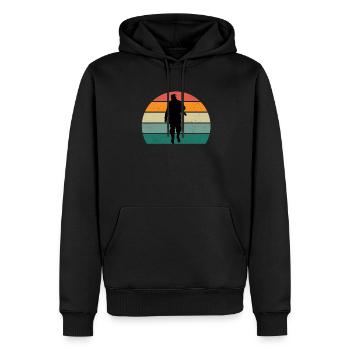 Hunting Hunter Hunting Horn Game Game Forest Forester - Men’s Premium Organic Hoodie - black - Front - Nico (187cm)