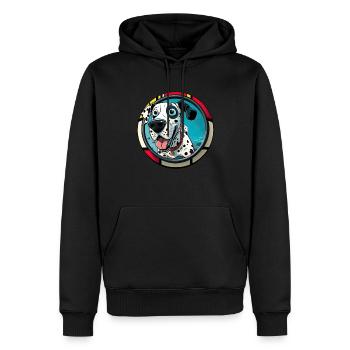 Hunde Spruch Dalmatiner Design für Hundeliebhaber - Männer Premium Bio Hoodie - Schwarz - Vorne - Nico (187cm)