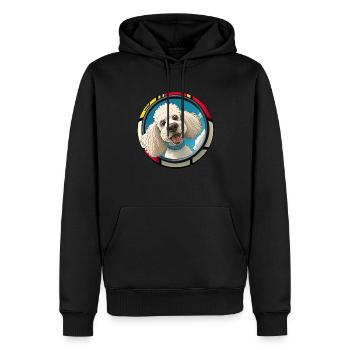 Dog Cartoon Poodle Design pour les amoureux des chiens - Sweat à capuche Premium bio Homme - noir - Devant - Nico (187cm)