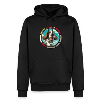 Dog Cartoon Cocker Spaniel pour les amoureux des chiens - Sweat à capuche Premium bio Homme - noir - Devant - Nico (187cm)
