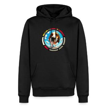 Dog Saying Beagle Design pour les amoureux des chiens - Sweat à capuche Premium bio Homme - noir - Devant - Nico (187cm)