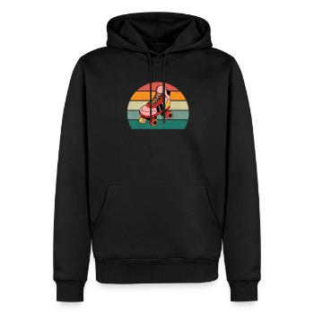 Patineur à roues alignées Patineur à roues alignées Patineurs à roues alignées - Sweat à capuche Premium bio Homme - noir - Devant - Nico (187cm)