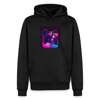Hunde Spruch Border Collie Design - Männer Premium Bio Hoodie - Schwarz - Vorne - Nico (187cm)