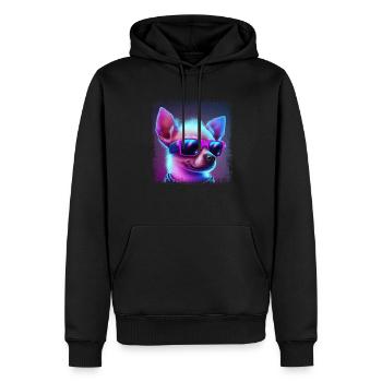 Dog Cartoon Chihuahua Design pour les amoureux des chiens - Sweat à capuche Premium bio Homme - noir - Devant - Nico (187cm)