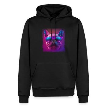 Chiens Français Bulldog Amateurs de chiens - Sweat à capuche Premium bio Homme - noir - Devant - Nico (187cm)