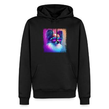 Hunde Spruch Papillon Design für Hundeliebhaber - Männer Premium Bio Hoodie - Schwarz - Vorne - Nico (187cm)