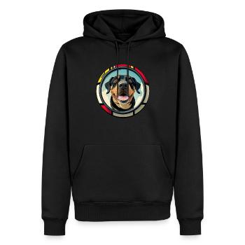 Hunde Spruch Rottweiler Cartoon für Hundeliebhaber - Männer Premium Bio Hoodie - Schwarz - Vorne - Nico (187cm)