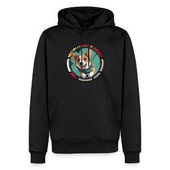 Chiens CartoonWelsh Corgi Design pour les amoureux des chiens - Sweat à capuche Premium bio Homme - noir - Devant - Nico (187cm)