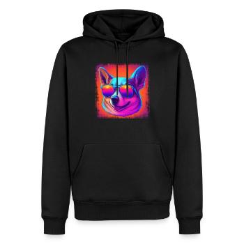 Chiens CartoonWelsh Corgi Design pour les amoureux des chiens - Sweat à capuche Premium bio Homme - noir - Devant - Nico (187cm)