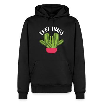 Umarmung Lustiger Kaktus Farmer Garten Hobby Gärtner - Männer Premium Bio Hoodie - Schwarz - Vorne - Nico (187cm)