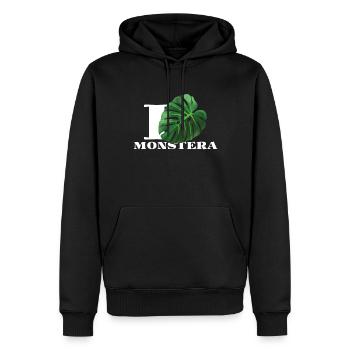 Liebe Monstera Pflanzengarten Hobbygärtner - Männer Premium Bio Hoodie - Schwarz - Vorne - Nico (187cm)